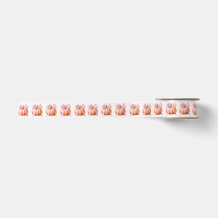 Little Pumpkin Baby Shower Ribbon – Pink Bow