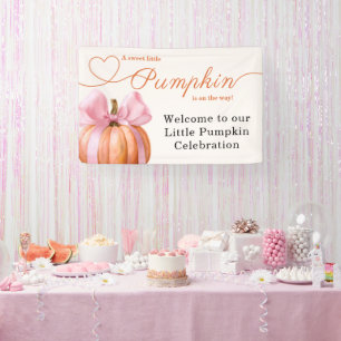 Little Pumpkin Baby Shower Ribbon – Romantic Salem Banner