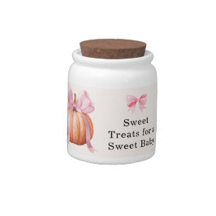 Little Pumpkin Baby Shower Ribbon – Romantic Salem Candy Jar