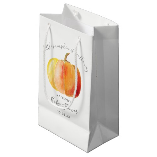 Little Pumpkin Baby Shower Small Gift Bag