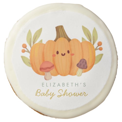 Little Pumpkin  Baby Shower  Sugar Cookie