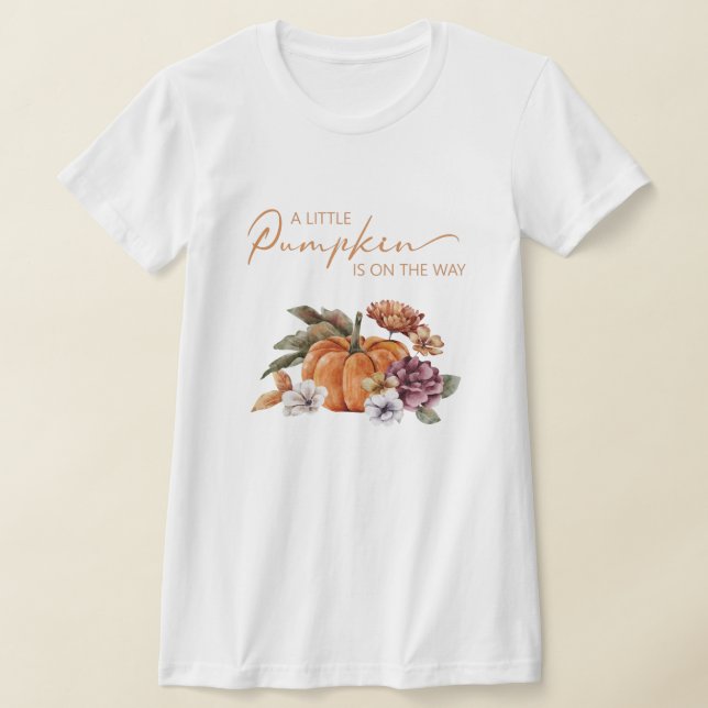 Little Pumpkin Baby Shower T-Shirt (Laydown)