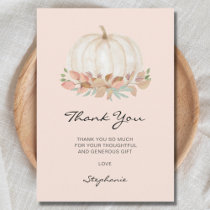 Little Pumpkin Baby Shower Thank You Card