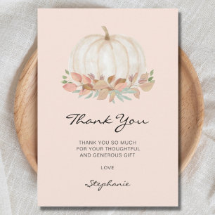 Little Pumpkin Baby Shower Thank You Card