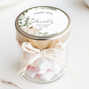 Little Pumpkin Baby Shower Thank You Favor Classic Round Sticker