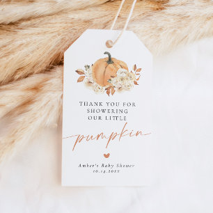 Little Pumpkin Baby Shower Thank You Favor Gift Tags
