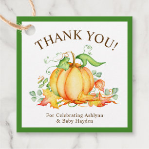 Little Pumpkin Baby Shower Thank You Favor Tags