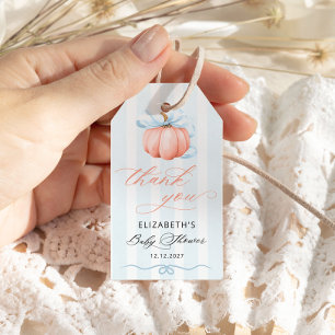 Little Pumpkin Baby Shower Thank You Gift Tags