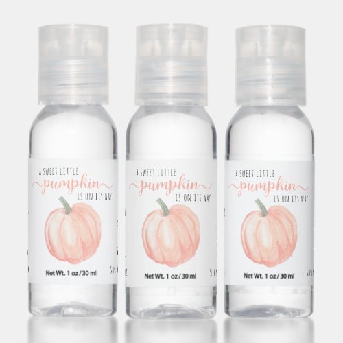 Little Pumpkin Baby Shower Thank You Hand Sanitizer