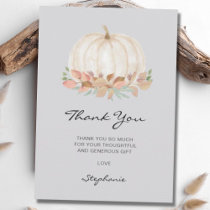 Little Pumpkin Baby Shower Thank You Postcard