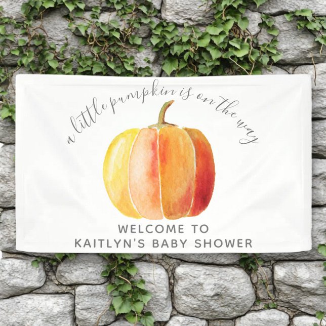 Little Pumpkin Baby Shower Welcome Banner (Creator Uploaded)