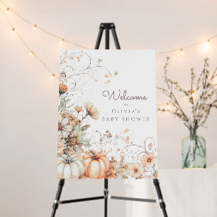 Little Pumpkin Baby Shower Welcome Foam Board
