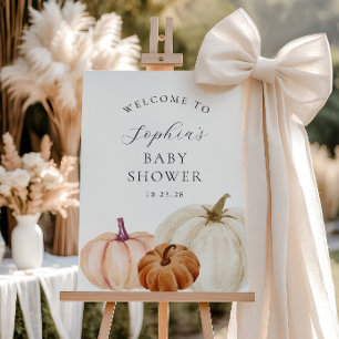 Little Pumpkin Baby Shower Welcome Foam Board