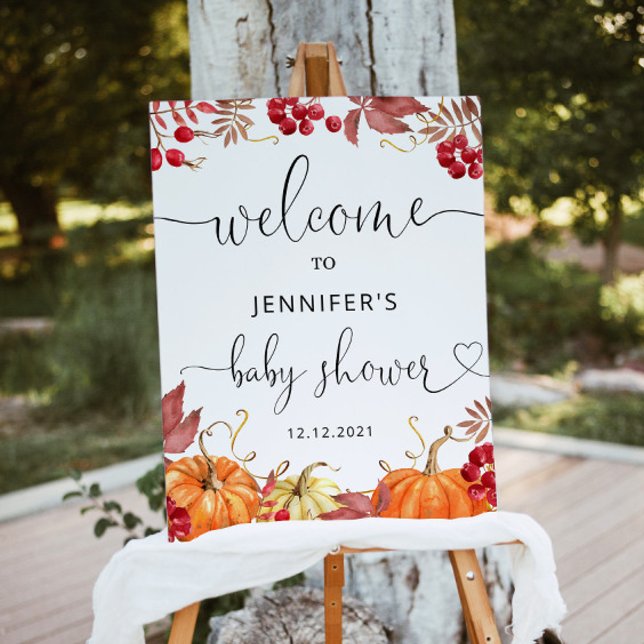 Little pumpkin baby shower welcome foam board (Creator Uploaded)