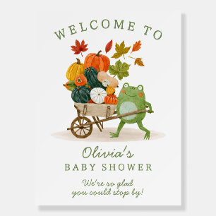 Little Pumpkin Baby Shower Welcome Sign