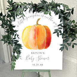 Little Pumpkin Baby Shower Welcome Sign