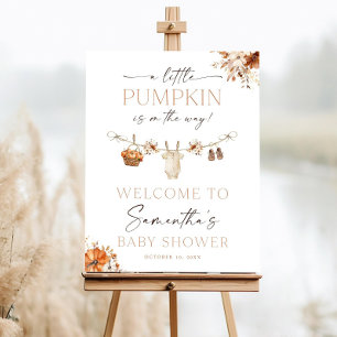 Little Pumpkin Baby Shower Welcome Sign, Fall Foam Board
