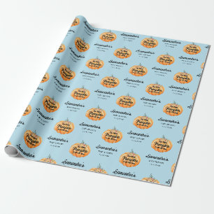 Little Pumpkin Baby Shower Wrapping Paper