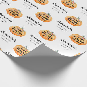 Little Pumpkin Baby Shower Wrapping Paper