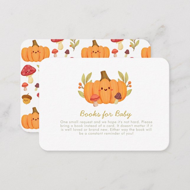 Little Pumpkin BabyShower Books for Baby Enclosure Card (Creator Uploaded)
