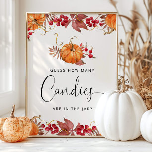 Little pumpkin berry guess how many candies  poster
