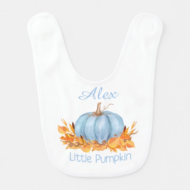 Little Pumpkin Bib with custom text (Front)