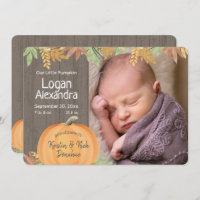 Little Pumpkin Birth Announcement