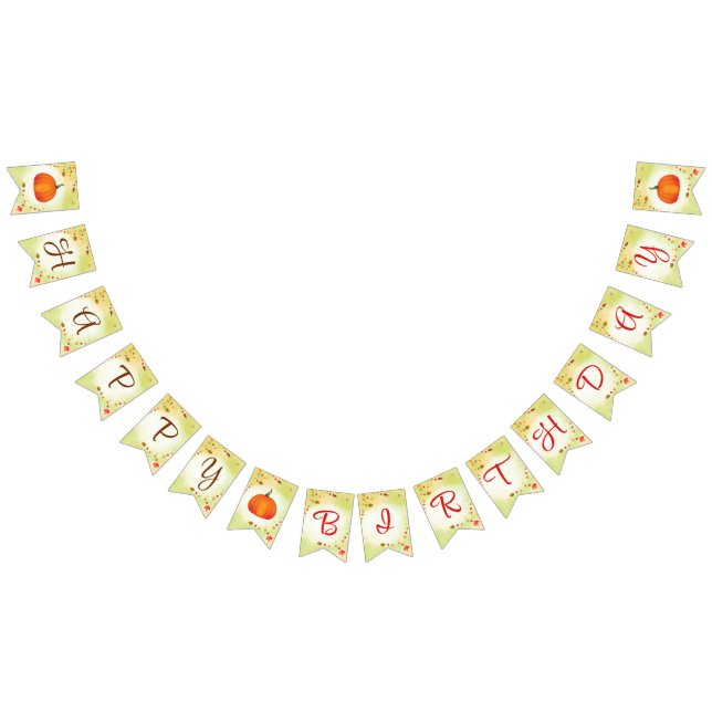 Little Pumpkin Birthday Bunting Bunting Flags (All)