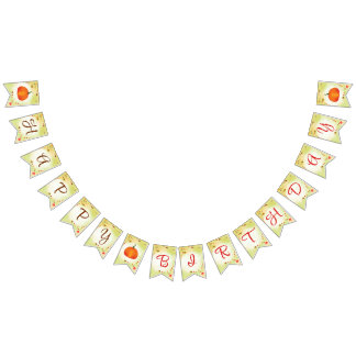 Little Pumpkin Birthday Bunting Flags