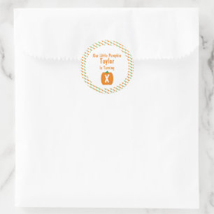 Little Pumpkin Birthday Classic Round Sticker