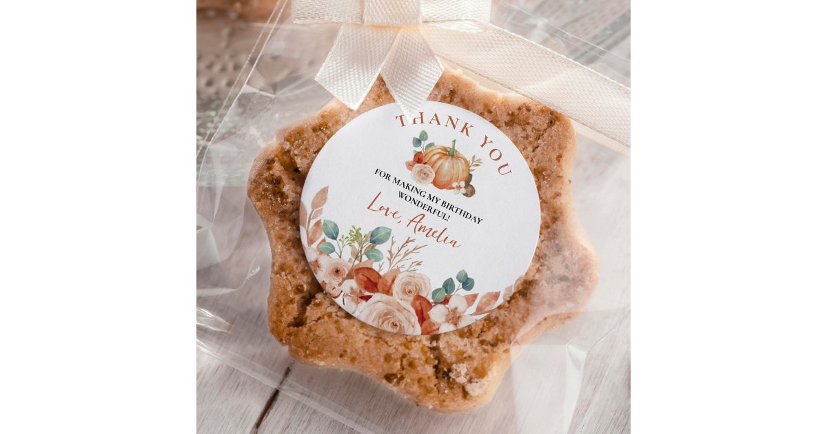 Little Pumpkin Birthday Classic Round Sticker | Zazzle
