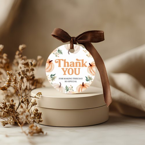 Little Pumpkin Birthday Favor Thank You Tag