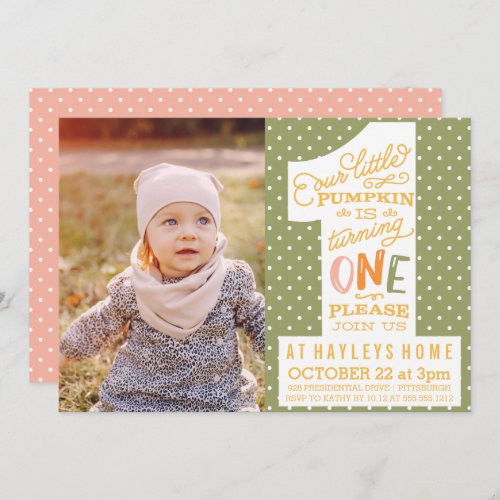 little pumpkin birthday invitation