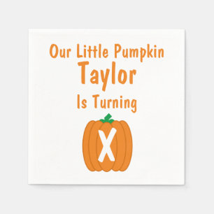 Little Pumpkin Birthday Napkins