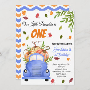 Little Pumpkin Birthday Party Invitation