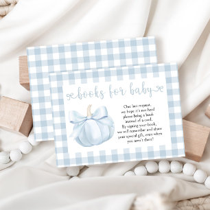 Little Pumpkin Blue Bow Books for Baby Enclosure Card