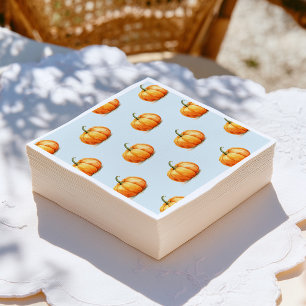 Little Pumpkin Blue Boy Baby Shower Napkins