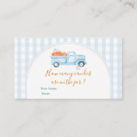 Little Pumpkin Blue Truck Gingham How Many Candies