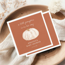 Little Pumpkin Boho Fall Baby Shower Napkins