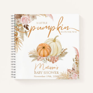 Little Pumpkin Boho Fall Floral  Notebook
