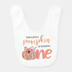 Little Pumpkin Boho Floral 1st Birthday Baby Bib