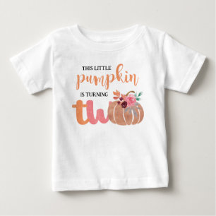 Little Pumpkin Boho Floral 2nd Birthday T-Shirt