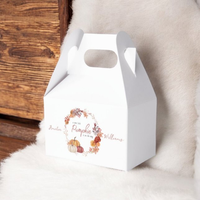 Little Pumpkin Boho Gender Neutral Baby Shower Favor Boxes (Creator Uploaded)