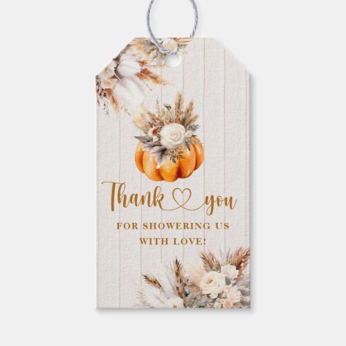 Little Pumpkin Boho Gender Neutral Baby Shower Gift Tags