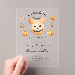 Little Pumpkin Boo Baby Shower  Invitation