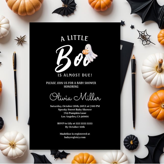 Little Pumpkin Boo – Halloween Baby Shower  Invitation (Creator Uploaded)
