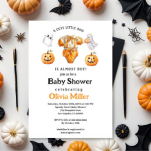 Little Pumpkin Boo – Halloween Baby Shower Invitation