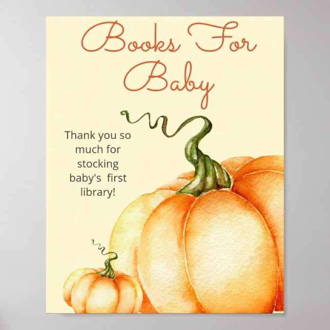 Little Pumpkin books for baby poster (Front)