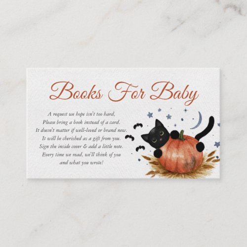 Little Pumpkin Books For Baby Shower Insert