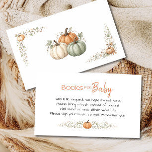 Little Pumpkin Books For Baby Watercolor Enclosure Card